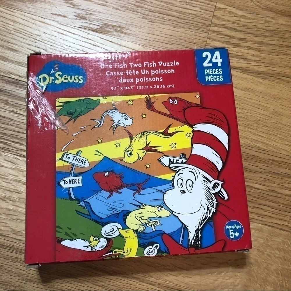 Dr. Seuss One Fish Two Fish Puzzle NEW 24 Pieces Kids Toy